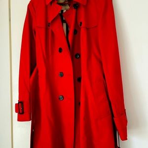 Burberry short trench coat RED